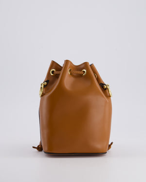 Fendi Brown Mon Tresor Bucket Bag In Brown Smooth Calfskin Leather with Gold Hardware RRP £1,420