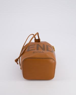 Fendi Brown Mon Tresor Bucket Bag In Brown Smooth Calfskin Leather with Gold Hardware RRP £1,420