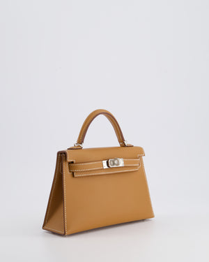 Hermès Mini Kelly II 20cm Bag in Gold Epsom Leather with Palladium Hardware