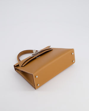 Hermès Mini Kelly II 20cm Bag in Gold Epsom Leather with Palladium Hardware