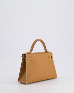 Hermès Mini Kelly II 20cm Bag in Gold Epsom Leather with Palladium Hardware