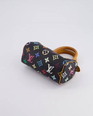 Louis Vuitton X Takashi Murakami Black Mini Monogram Speedy Bag