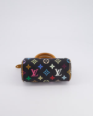 Louis Vuitton X Takashi Murakami Black Mini Monogram Speedy Bag