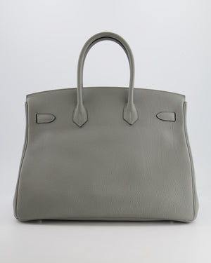 Hermès Birkin 35cm Retourne in Gris Mouette Togo Leather with Palladium Hardware