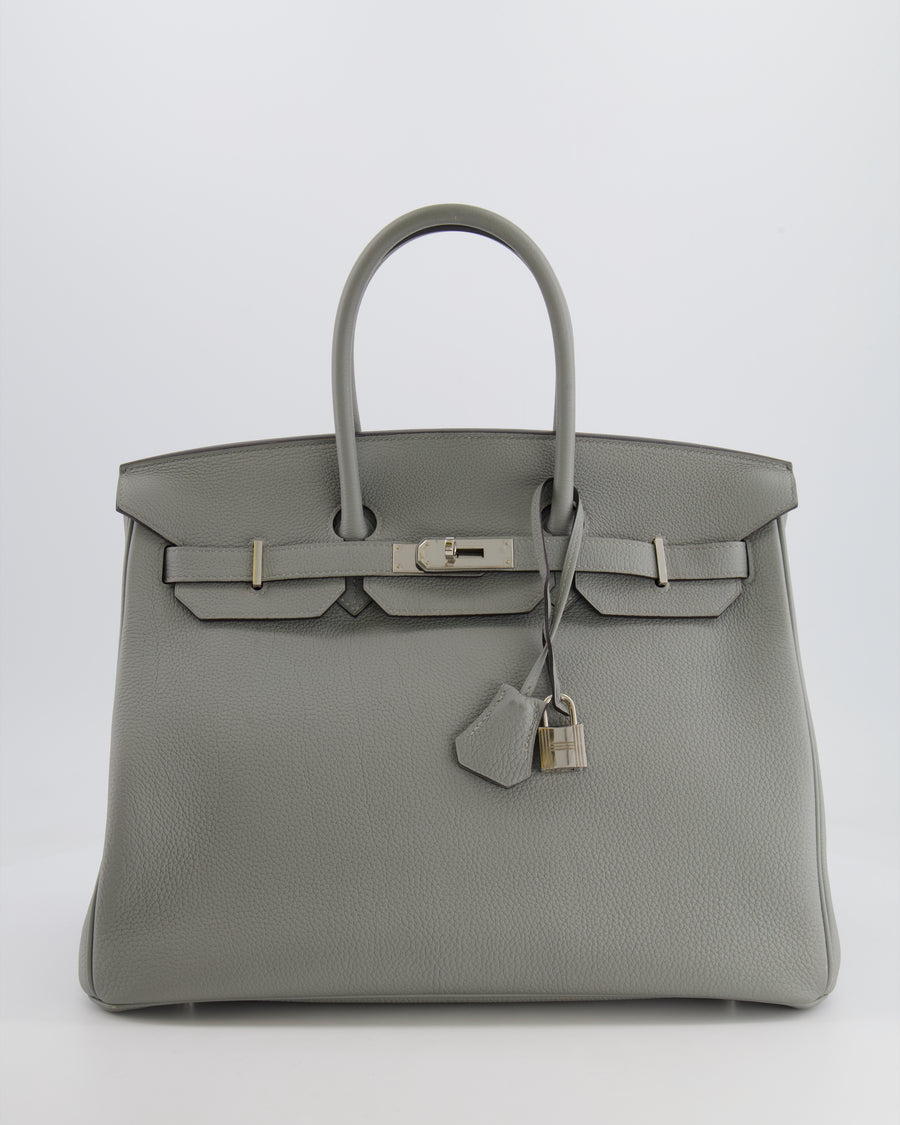 Hermès Birkin 35cm Retourne in Gris Mouette Togo Leather with Palladium Hardware