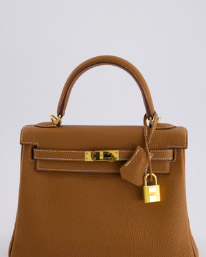 *SUPER FIRE PRICE* Hermès Kelly Bag 25cm Retourne in Gold Togo Leather with Gold Hardware