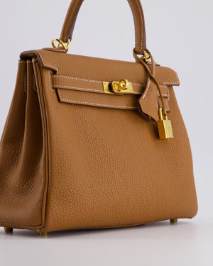 *SUPER FIRE PRICE* Hermès Kelly Bag 25cm Retourne in Gold Togo Leather with Gold Hardware