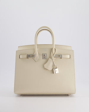 *RARE 
FIRE PRICE* Hermès Birkin 25cm Replica Jewelry
 Bag in Craie Epsom Leather with Palladium Hardware