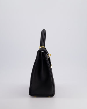 *FIRE PRICE* Hermès Kelly 25cm Retourne Bag in Noir Togo Leather with Gold Hardware