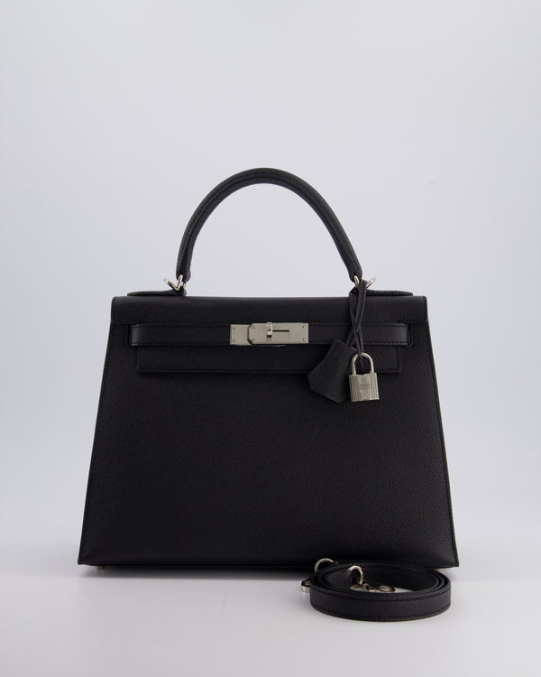 *FIRE PRICE* Hermès Kelly 28cm Replica Jewelry
 Bag in Noir Epsom Leather with Palladium Hardware