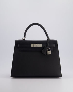 *FIRE PRICE* Hermès Kelly 28cm Replica Jewelry
 Bag in Noir Epsom Leather with Palladium Hardware