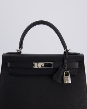 *FIRE PRICE* Hermès Kelly 28cm Replica Jewelry
 Bag in Noir Epsom Leather with Palladium Hardware