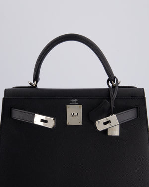 *FIRE PRICE* Hermès Kelly 28cm Replica Jewelry
 Bag in Noir Epsom Leather with Palladium Hardware