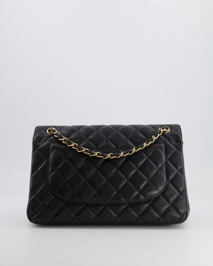 Chanel Black Jumbo Classic Double Flap Bag in Caviar Leather with Gold Hardware RRP £9,540