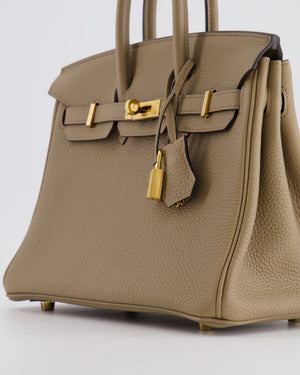 Hermès Birkin 25cm Retourne in Beige Marfa Togo Leather with Gold Hardware