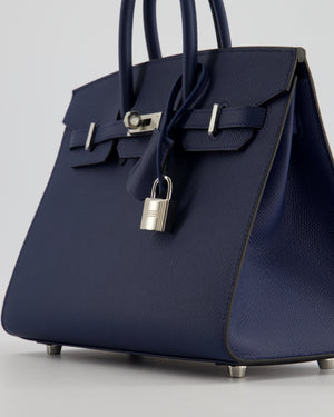 *RARE* Hermès Birkin 25cm Replica Jewelry
 in Bleu Navy Epsom Leather with Palladium Hardware