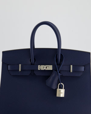 *RARE* Hermès Birkin 25cm Replica Jewelry
 in Bleu Navy Epsom Leather with Palladium Hardware