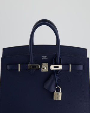 *RARE* Hermès Birkin 25cm Replica Jewelry
 in Bleu Navy Epsom Leather with Palladium Hardware