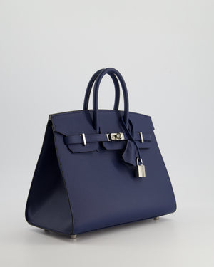 *RARE* Hermès Birkin 25cm Replica Jewelry
 in Bleu Navy Epsom Leather with Palladium Hardware