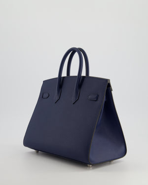 *RARE* Hermès Birkin 25cm Replica Jewelry
 in Bleu Navy Epsom Leather with Palladium Hardware