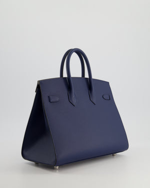 *RARE* Hermès Birkin 25cm Replica Jewelry
 in Bleu Navy Epsom Leather with Palladium Hardware