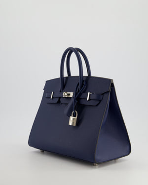 *RARE* Hermès Birkin 25cm Replica Jewelry
 in Bleu Navy Epsom Leather with Palladium Hardware