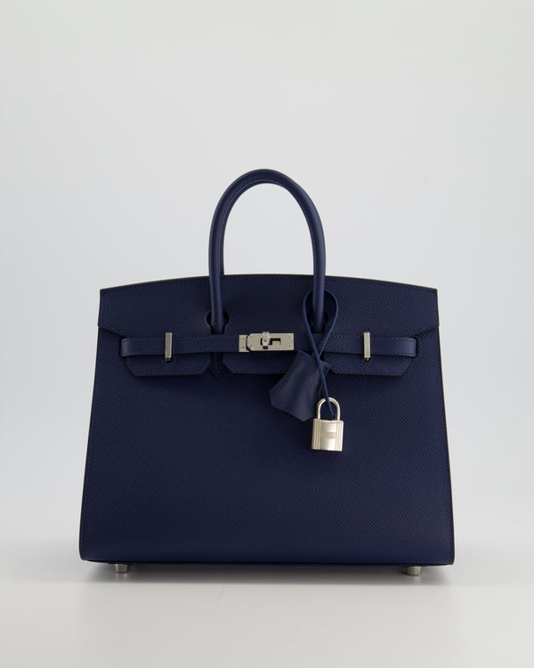 *RARE* Hermès Birkin 25cm Replica Jewelry
 in Bleu Navy Epsom Leather with Palladium Hardware