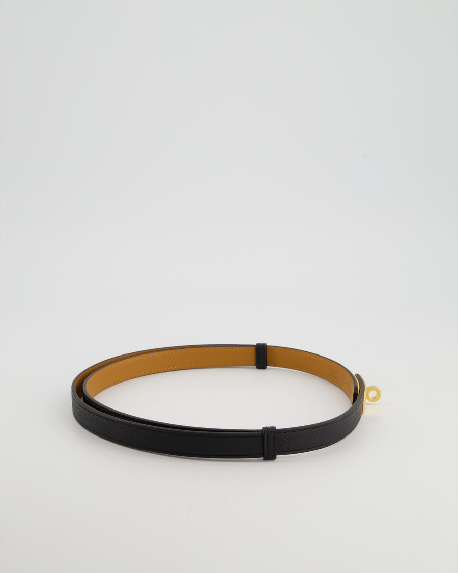 Hermès Kelly 18 Belt in Black Epsom Leather with Gold Hardware RRP £990