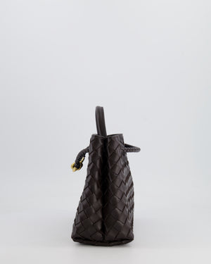 Bottega Veneta Small Andiamo Bag in Brown Fondant Intrecciato Leather with Gold Hardware RRP £3,410