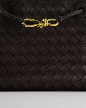 Bottega Veneta Small Andiamo Bag in Brown Fondant Intrecciato Leather with Gold Hardware RRP £3,410