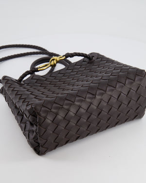 Bottega Veneta Small Andiamo Bag in Brown Fondant Intrecciato Leather with Gold Hardware RRP £3,410