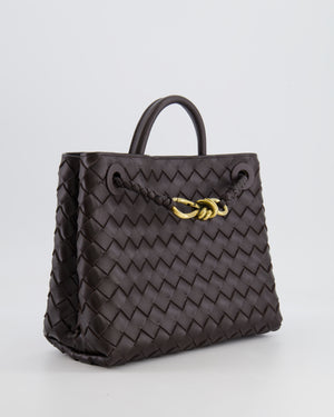 Bottega Veneta Small Andiamo Bag in Brown Fondant Intrecciato Leather with Gold Hardware RRP £3,410