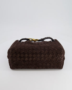 Bottega Veneta Medium Andiamo Bag in Brown Fondant Suede Leather with Gold Hardware RRP £4,030