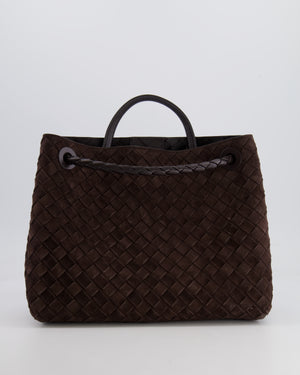 Bottega Veneta Medium Andiamo Bag in Brown Fondant Suede Leather with Gold Hardware RRP £4,030