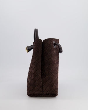 Bottega Veneta Medium Andiamo Bag in Brown Fondant Suede Leather with Gold Hardware RRP £4,030