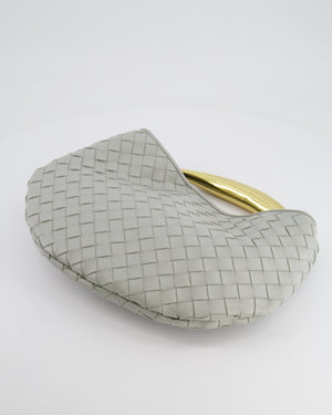 Bottega Veneta Sardine Bag in Agate Grey Intrecciato Leather with Gold Hardware RRP £3,320