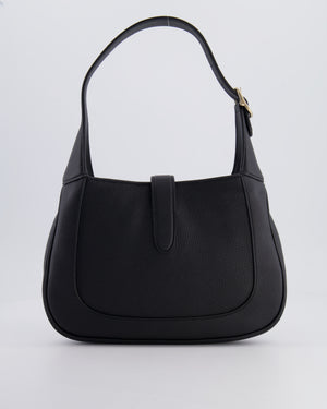 Gucci Black Jackie Small Bag in Grained Leather with Champagne Gold Hardware RRP £2,820