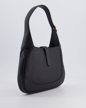 Gucci Black Jackie Small Bag in Grained Leather with Champagne Gold Hardware RRP £2,820