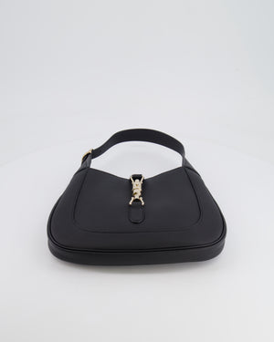 Gucci Black Jackie Small Bag in Grained Leather with Champagne Gold Hardware RRP £2,820