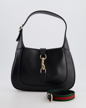 Gucci Black Jackie Small Bag in Smooth Leather with Champagne Gold Hardware RRP £2,820