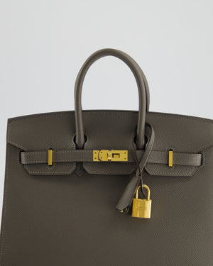 *RARE* Hermès Birkin Bag 25cm in Gris Meyer Epsom Leather with Gold Hardware