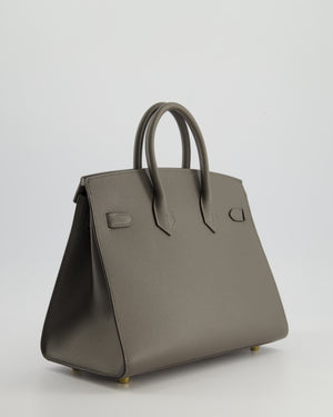 *RARE* Hermès Birkin Bag 25cm in Gris Meyer Epsom Leather with Gold Hardware