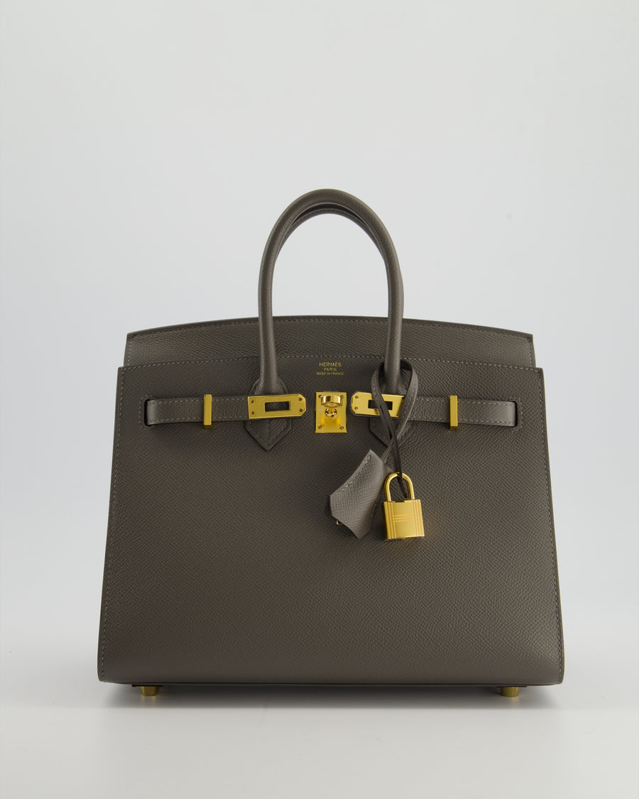 *RARE* Hermès Birkin Bag 25cm in Gris Meyer Epsom Leather with Gold Hardware