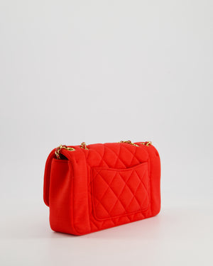 *RARE* Chanel Red Jersey Small Diana Flap Bag in with Gold Hardware