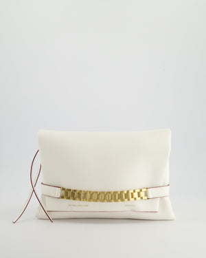 Victoria Beckham Puffy Chain Pouch Bag With Strap In White Leather RRP £1290