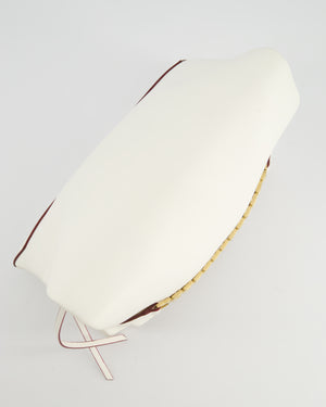 Victoria Beckham Puffy Chain Pouch Bag With Strap In White Leather RRP £1290