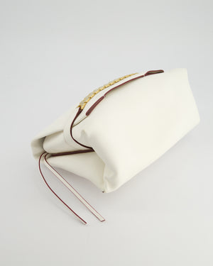 Victoria Beckham Puffy Chain Pouch Bag With Strap In White Leather RRP £1290