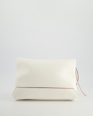 Victoria Beckham Puffy Chain Pouch Bag With Strap In White Leather RRP £1290