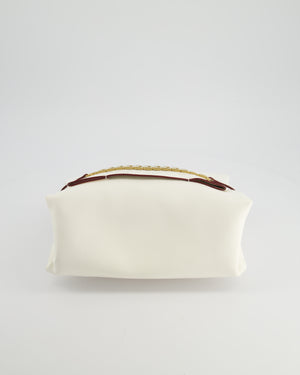 Victoria Beckham Puffy Chain Pouch Bag With Strap In White Leather RRP £1290