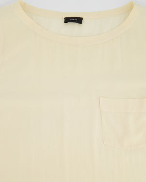 Joseph Silk Cream Vest Top With Frayed Detail Size 42 (UK 14)